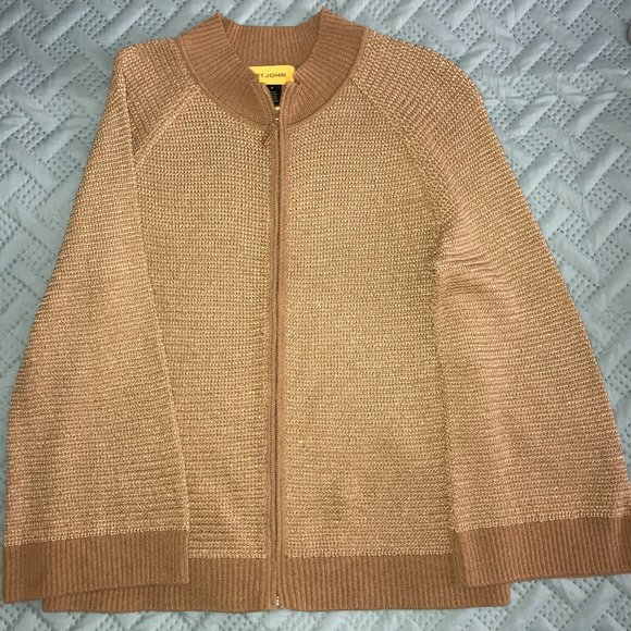 St. John Knit jacket cardigan Golden thread - Picture 6 of 16